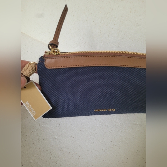 Michael Kors Navy and Brown Bag - Picture 3 of 7